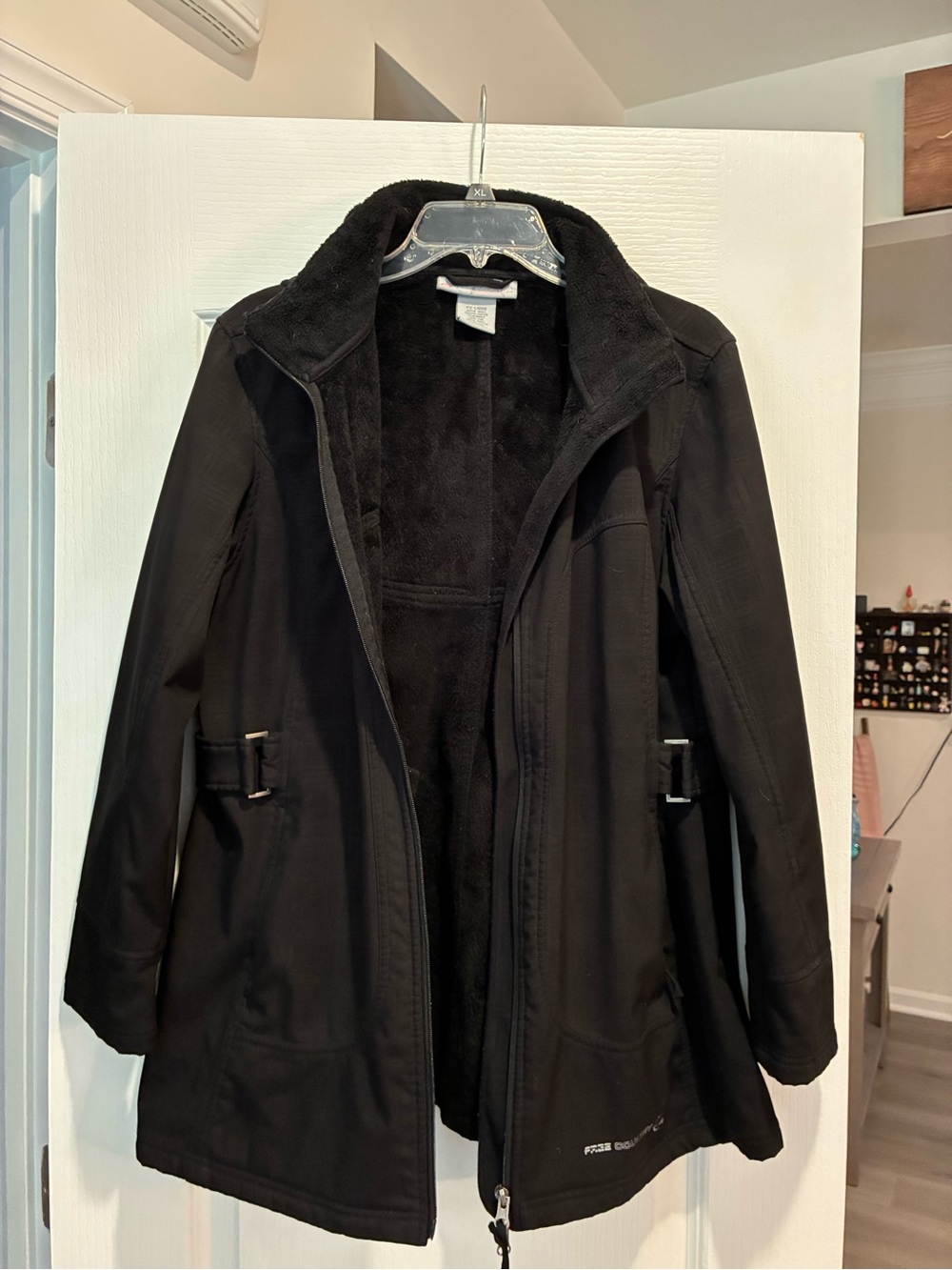 Free Country Black Women's Zip-Front Trench Coat